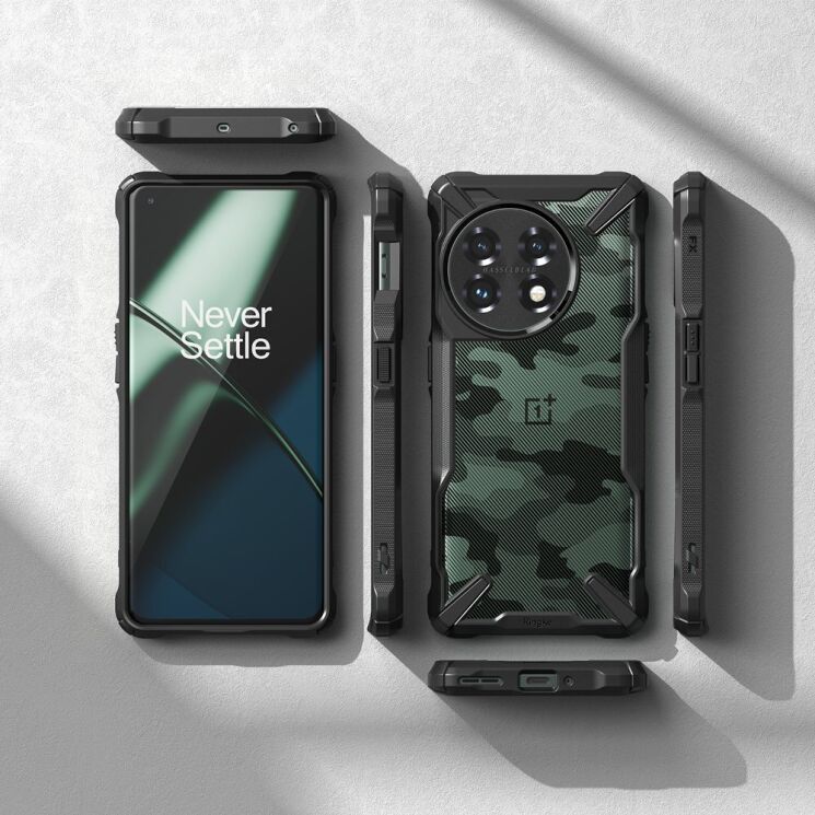 Захисний чохол RINGKE Fusion X для OnePlus 11 - Camo Black: фото 11 з 11