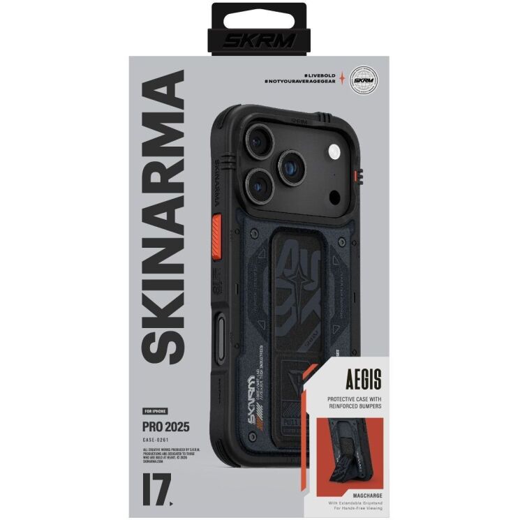 Захисний чохол SKINARMA AEGIS Mag-Charge для iPhone 17 Pro (SK-2025IPP6.3-AEGIS-BLU) - Navy: фото 4 з 5