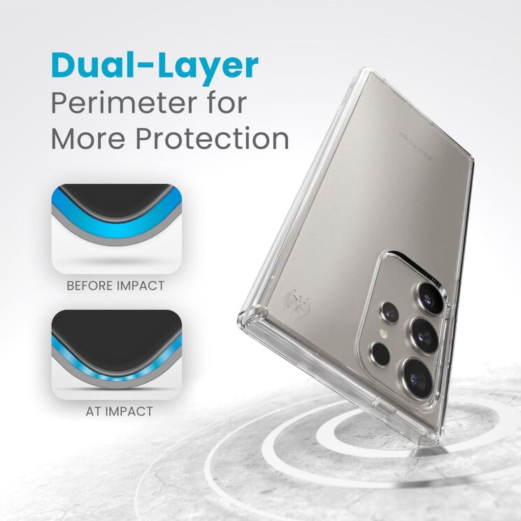 Захисний чохол Speck Presidio Perfect для Samsung Galaxy S24 Ultra (S928) 150620-5085 - Clear: фото 7 з 10