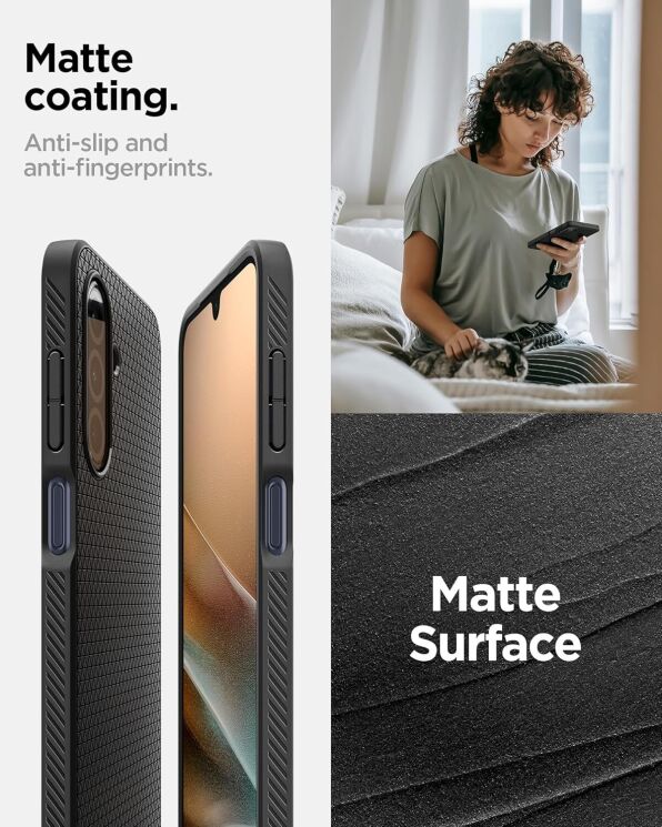 Защитный чехол Spigen (SGP) Liquid Air для Samsung Galaxy A26 (A266) ACS09290 - Matte Black: фото 16 из 17