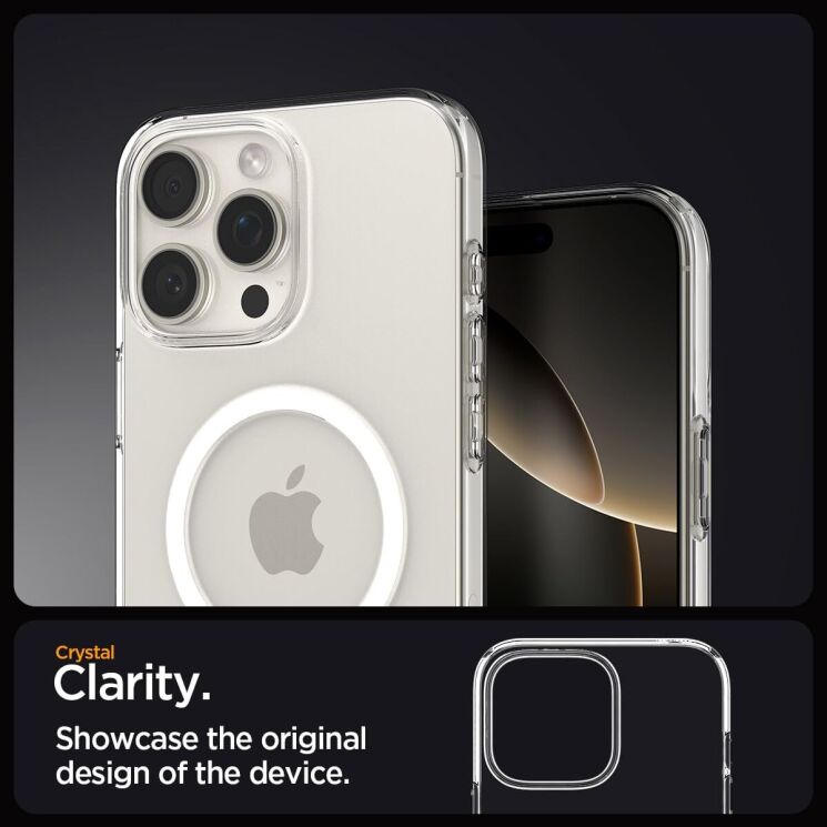 Захисний чохол Spigen (SGP) Liquid Crystal (MagFit) для Apple iPhone 16 Pro Max - White: фото 5 з 7