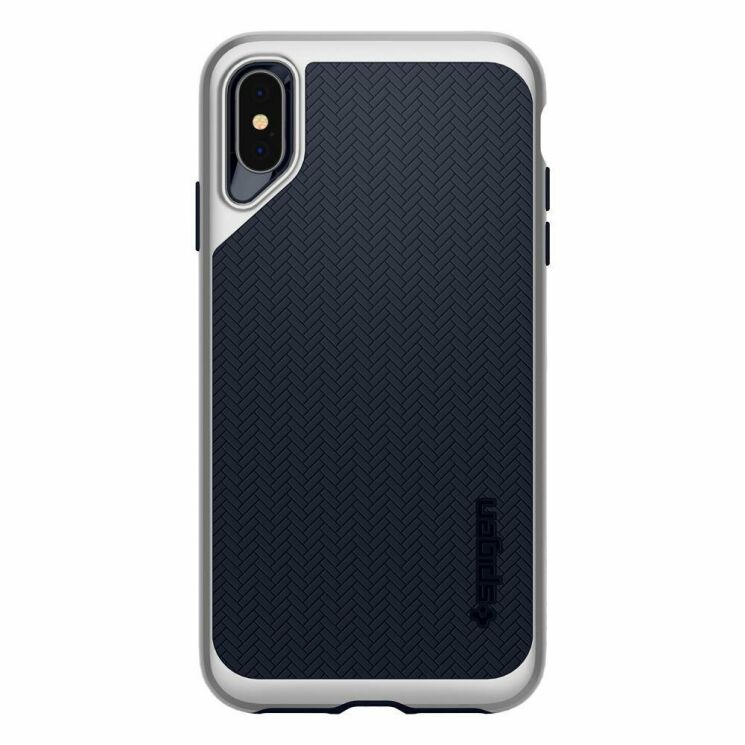 Защитный чехол Spigen SGP Neo Hybrid для Apple iPhone XS Max - Satin Silver: фото 2 из 9