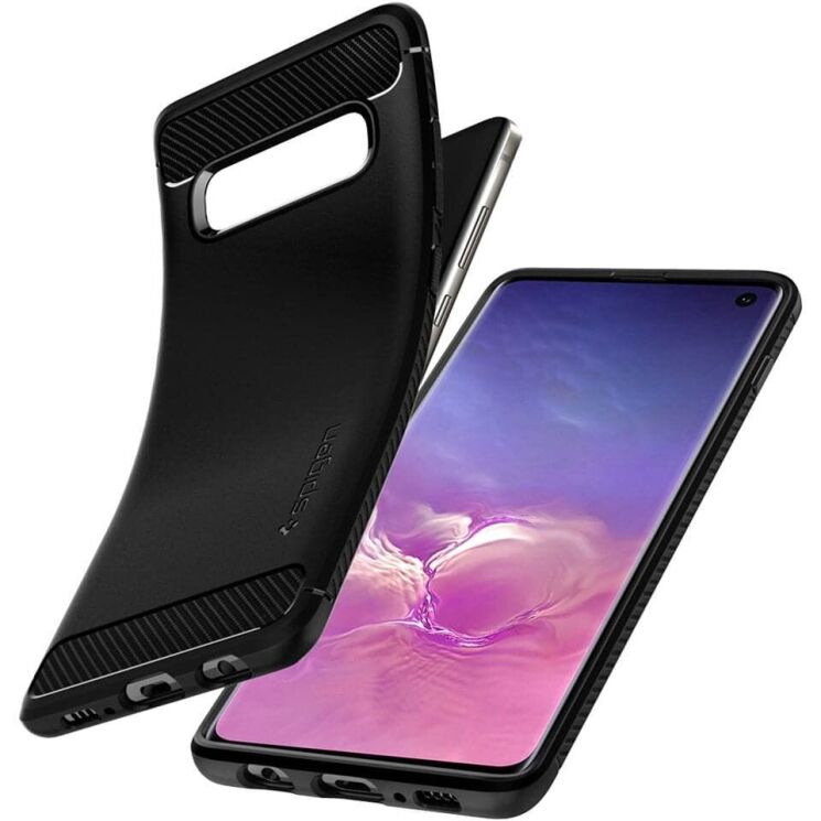 Защитный чехол Spigen (SGP) Rugged Armor для Samsung Galaxy S10 (G973) - Matte Black: фото 5 из 15