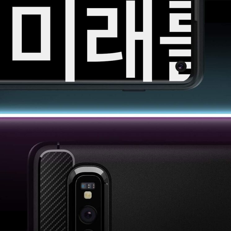 Защитный чехол Spigen (SGP) Rugged Armor для Samsung Galaxy S10 (G973) - Matte Black: фото 15 из 15
