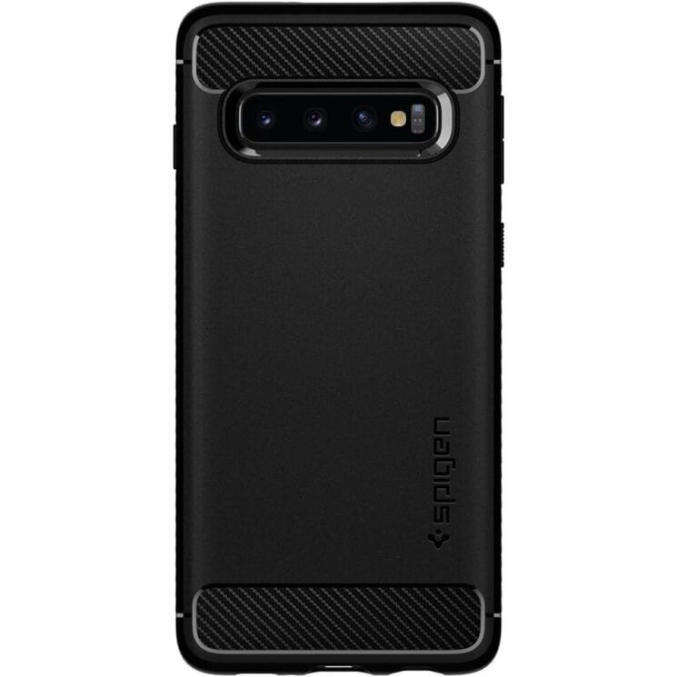 Защитный чехол Spigen (SGP) Rugged Armor для Samsung Galaxy S10 (G973) - Matte Black: фото 2 из 15