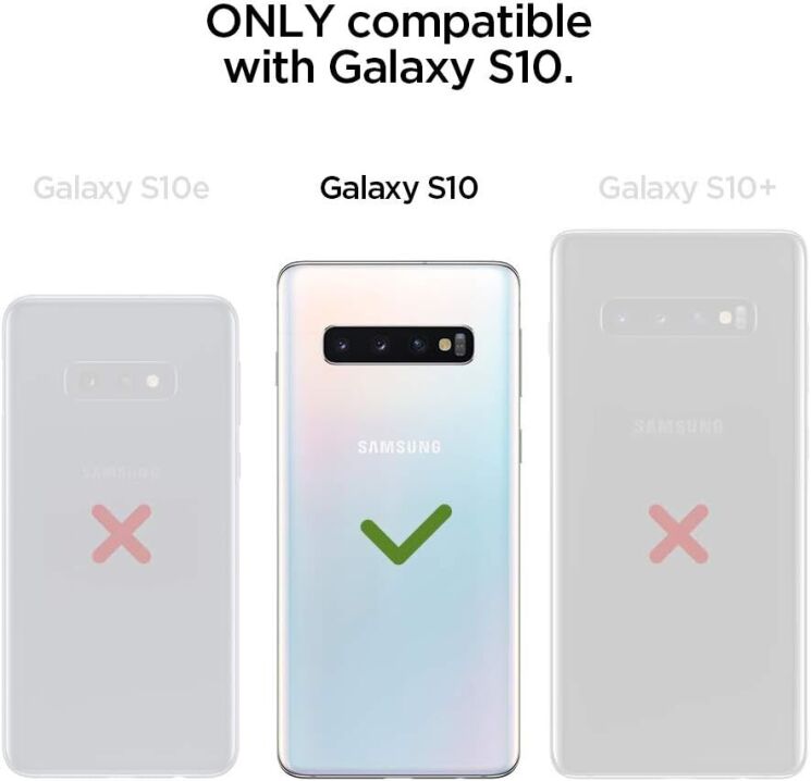 Защитный чехол Spigen (SGP) Rugged Armor для Samsung Galaxy S10 (G973) - Matte Black: фото 9 из 15