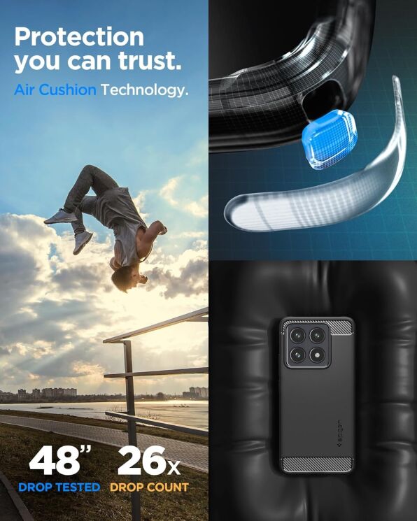 Защитный чехол Spigen (SGP) Rugged Armor для Xiaomi 14T (ACS08857) - Matte Black: фото 14 из 15