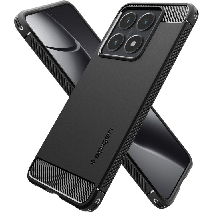 Защитный чехол Spigen (SGP) Rugged Armor для Xiaomi 14T (ACS08857) - Matte Black: фото 3 из 15