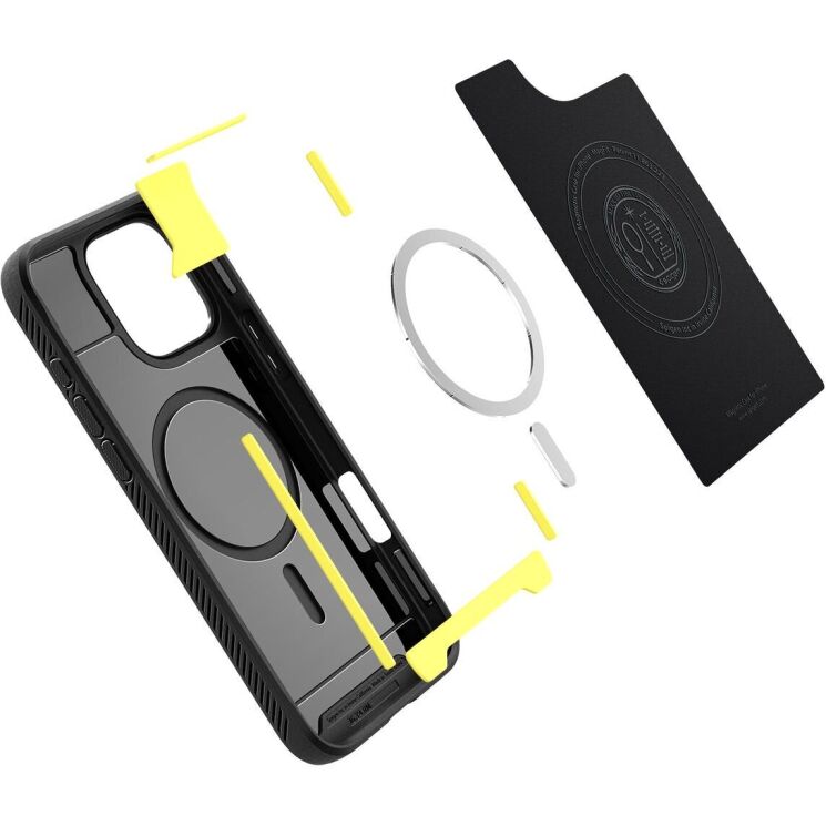 Защитный чехол Spigen (SGP) Rugged Armor (MagFit) для Apple iPhone 16 Pro (ACS08115) - Matte Black: фото 6 из 13