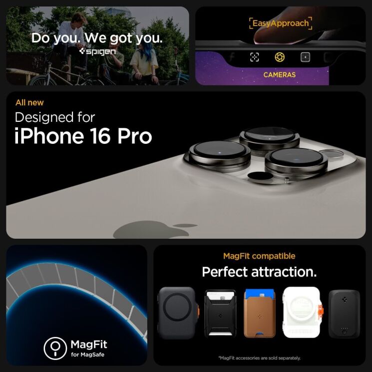 Защитный чехол Spigen (SGP) Rugged Armor (MagFit) для Apple iPhone 16 Pro (ACS08115) - Matte Black: фото 8 из 13