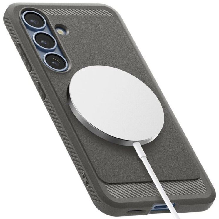 Захисний чохол Spigen (SGP) Rugged Armor (MagFit) для Samsung Galaxy S25 (S931) ACS08999 - Matte Grey: фото 6 з 19