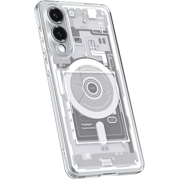 Защитный чехол Spigen (SGP) Ultra Hybrid Zero One (MagFit) для Samsung Galaxy S25 Edge (S937) ACS09417 - White: фото 3 из 13