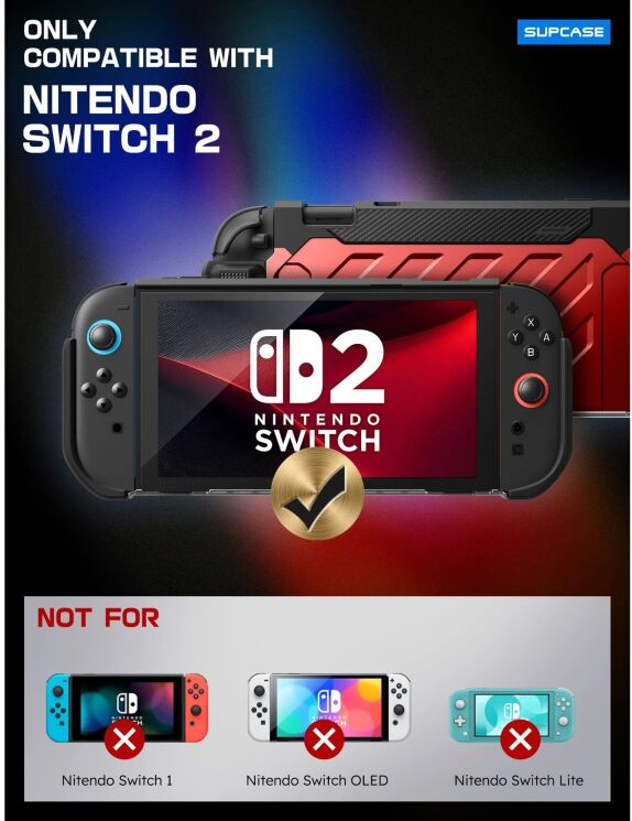 Захисний чохол Supcase Unicorn Beetle PRO Gaming для Nintendo Switch 2 (843439157422) - Black: фото 6 з 11