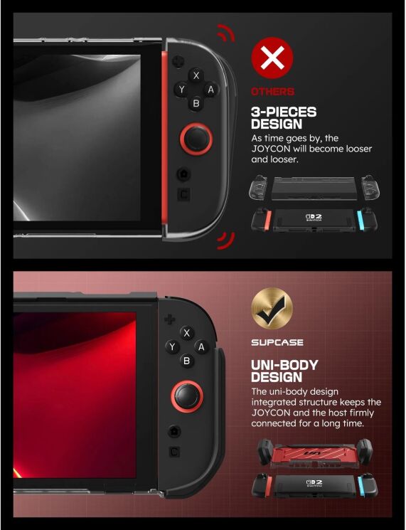 Захисний чохол Supcase Unicorn Beetle PRO Gaming для Nintendo Switch 2 (843439157422) - Black: фото 8 з 11