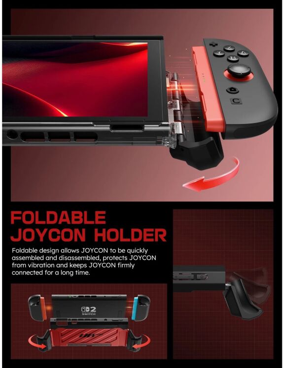 Захисний чохол Supcase Unicorn Beetle PRO Gaming для Nintendo Switch 2 (843439157422) - Black: фото 7 з 11