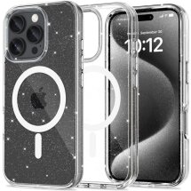 Защитный чехол Tech-Protect FlexAir Hybrid MagSafe Glitter для Apple iPhone 16 Pro Max - Clear: фото 1 из 5