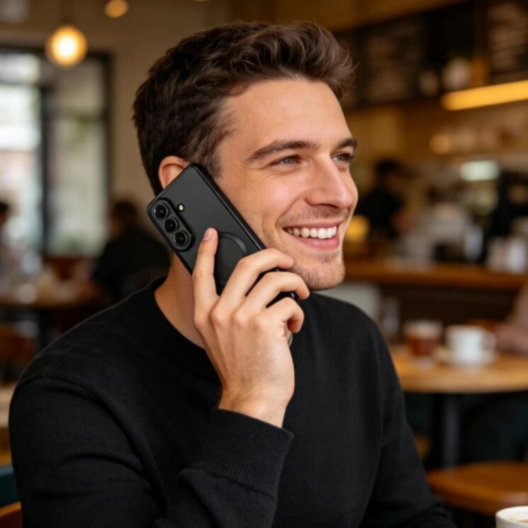 Защитный чехол Tech-Protect MagFlex MagSafe для Samsung Galaxy A57 (A576) - Shiny Black: фото 5 из 5