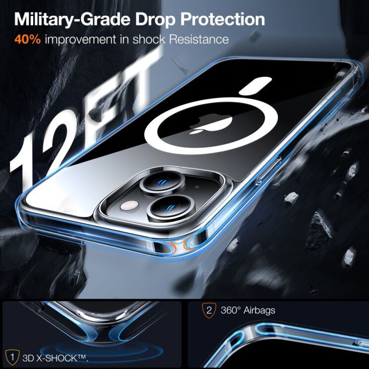 Защитный чехол TORRAS Sparka MagSafe для Apple iPhone 15 - Transparent: фото 5 из 6