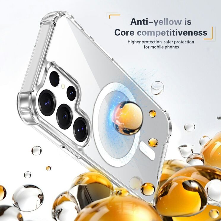 Захисний чохол UniCase AirBag Flow MagSafe для Samsung Galaxy S23 Ultra (S918) / Galaxy S22 Ultra (S908) - Transparent: фото 12 з 14