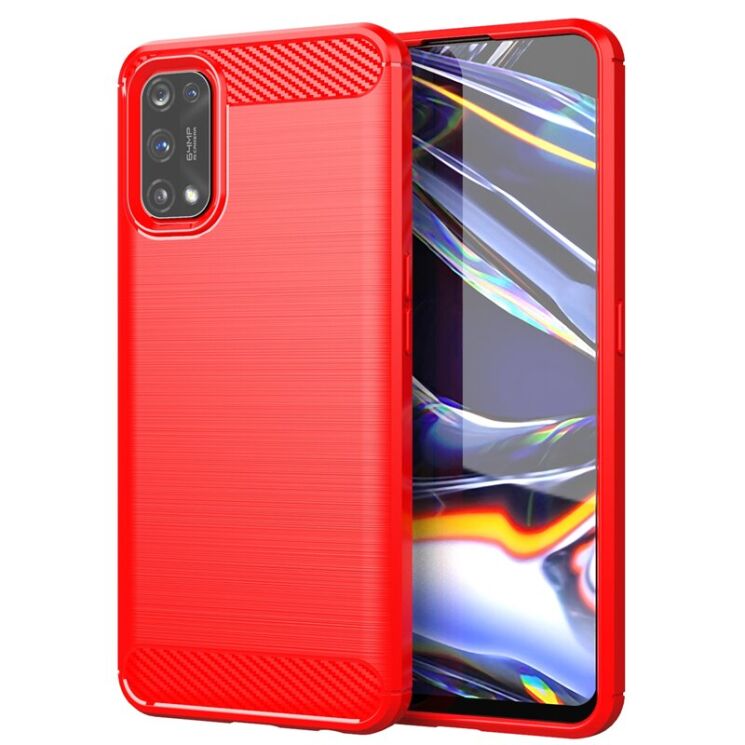 Защитный чехол UniCase Carbon для Realme 7 Pro - Red: фото 1 из 9