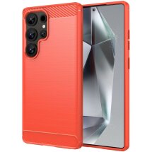 Защитный чехол UniCase Carbon для Samsung Galaxy S25 Ultra (S938) - Red: фото 1 из 8