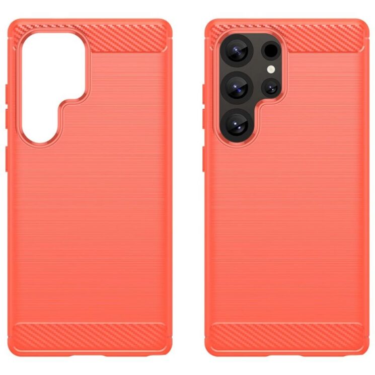 Защитный чехол UniCase Carbon для Samsung Galaxy S25 Ultra (S938) - Red: фото 2 из 8