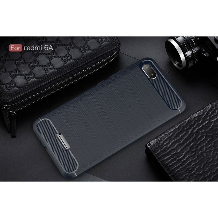 Захисний чохол UniCase Carbon для Xiaomi Redmi 6A - Dark Blue: фото 2 з 10
