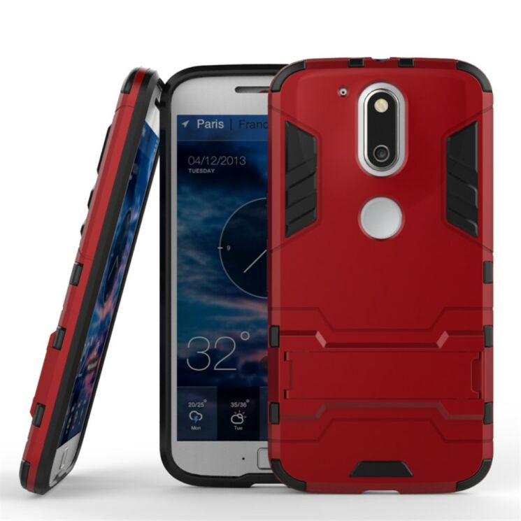 Защитный чехол UniCase Hybrid для Motorola Moto G4/G4 Plus - Red: фото 2 из 7