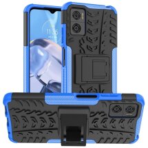 Защитный чехол UniCase Hybrid X для Motorola Moto E22 - Blue: фото 1 из 13