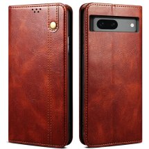 Защитный чехол UniCase Leather Wallet для Google Pixel 8A - Brown: фото 1 из 6
