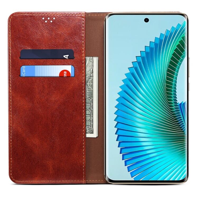 Защитный чехол UniCase Leather Wallet для Honor Magic 6 Lite - Brown: фото 2 из 6