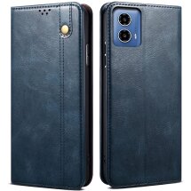 Защитный чехол UniCase Leather Wallet для Motorola Moto G35 - Blue: фото 1 из 7
