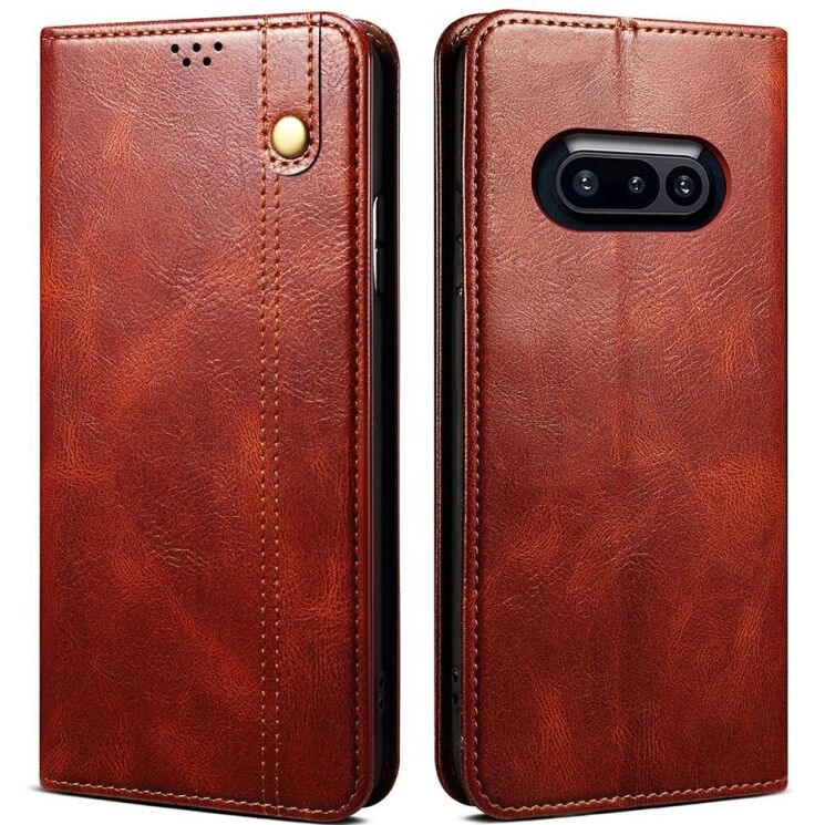 Защитный чехол UniCase Leather Wallet для Nothing Phone (3a) - Brown: фото 1 из 6