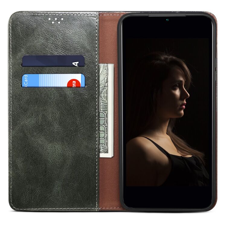 Захисний чохол UniCase Leather Wallet для OPPO A5x - Green: фото 2 з 7