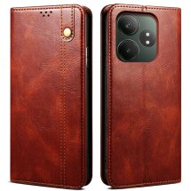 Защитный чехол UniCase Leather Wallet для Realme GT Neo 6 SE / GT 6T / GT 6 - Brown: фото 1 из 6