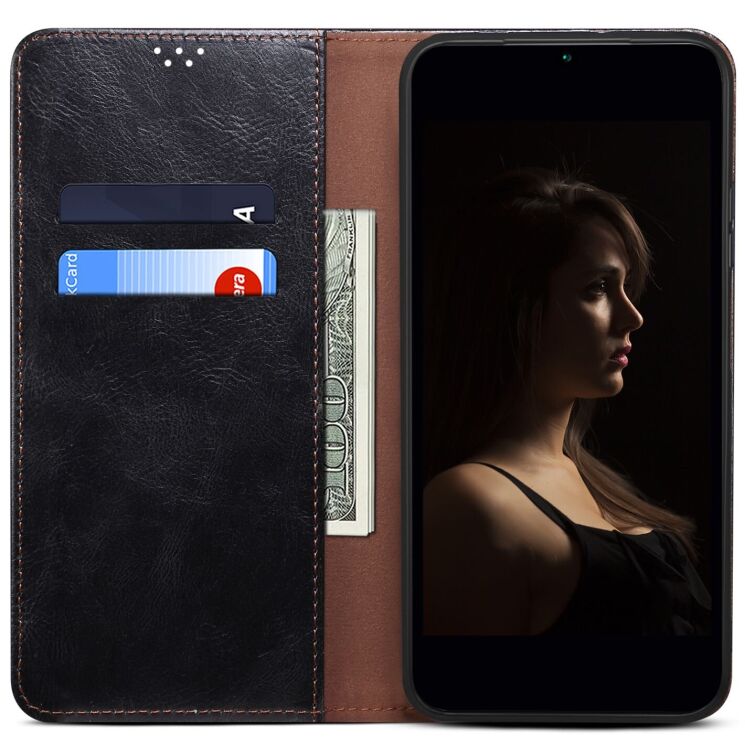Защитный чехол UniCase Leather Wallet для Samsung Galaxy S25 FE (S731) - Black: фото 2 из 6