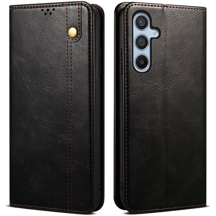 Защитный чехол UniCase Leather Wallet для Samsung Galaxy S25 FE (S731) - Black: фото 1 из 6