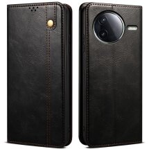 Защитный чехол UniCase Leather Wallet для Xiaomi Poco F7 Ultra - Black: фото 1 из 7