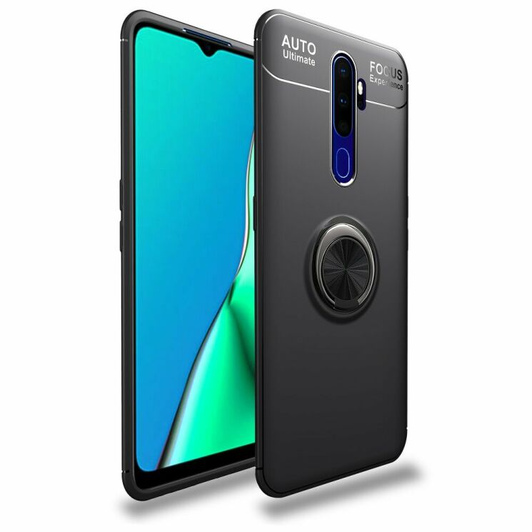 Захисний чохол UniCase Magnetic Ring для OPPO A5 2020 / A9 2020 - Black: фото 1 з 14