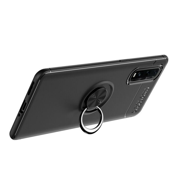 Чехол с магнитным кольцом UniCase Magnetic Ring для OPPO Find X2 - Black: фото 2 из 19