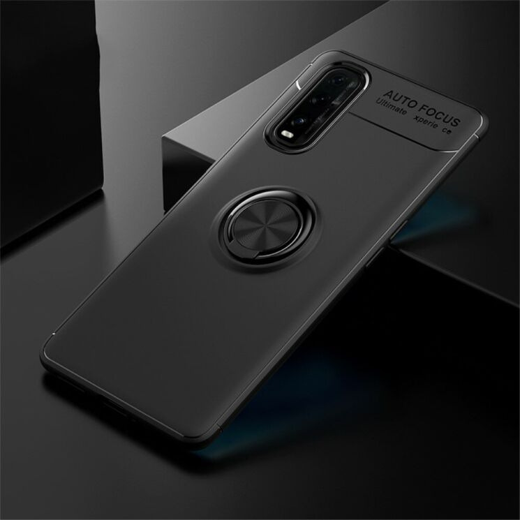 Чехол с магнитным кольцом UniCase Magnetic Ring для OPPO Find X2 - Black: фото 6 из 19