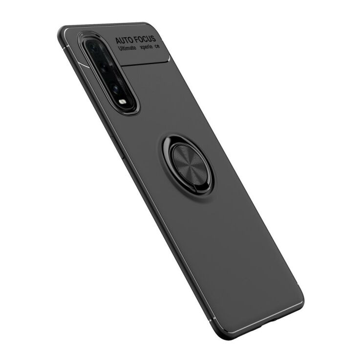 Чехол с магнитным кольцом UniCase Magnetic Ring для OPPO Find X2 - Black: фото 3 из 19