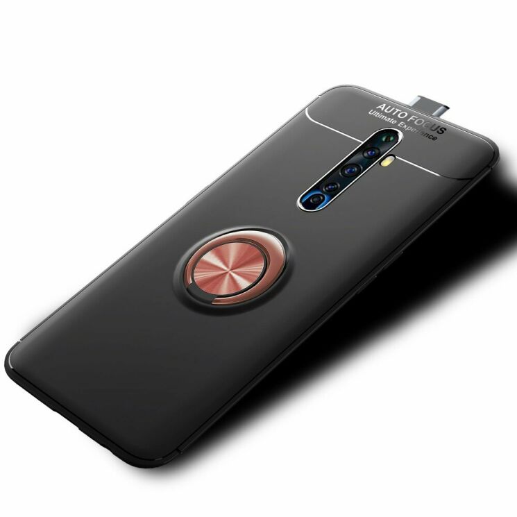 Защитный чехол UniCase Magnetic Ring для OPPO Reno 2Z - Black / Rose Gold: фото 2 из 13