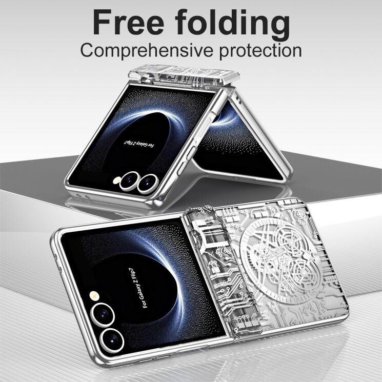 Защитный чехол UniCase Mechanical Legend для Samsung Galaxy Flip 7 - Silver: фото 2 из 6