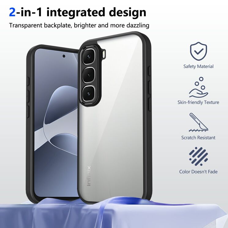 Защитный чехол UniCase Rugged Shield для Infinix Hot 70 - Black (422003B) Защитный чехол UniCase Rugged Shield для Infinix Hot 70 - Black: фото 2 из 5