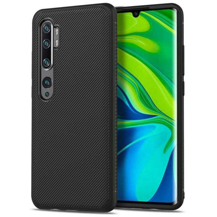 Защитный чехол UniCase Twill Soft для Xiaomi Mi Note 10 / Note 10 Pro - Black: фото 2 из 8
