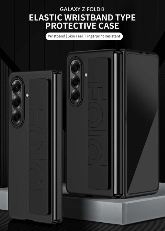 Защитный чехол UniCase Wristband Case (FF) для Samsung Galaxy Fold 8 Ultra - Black: фото 2 из 10
