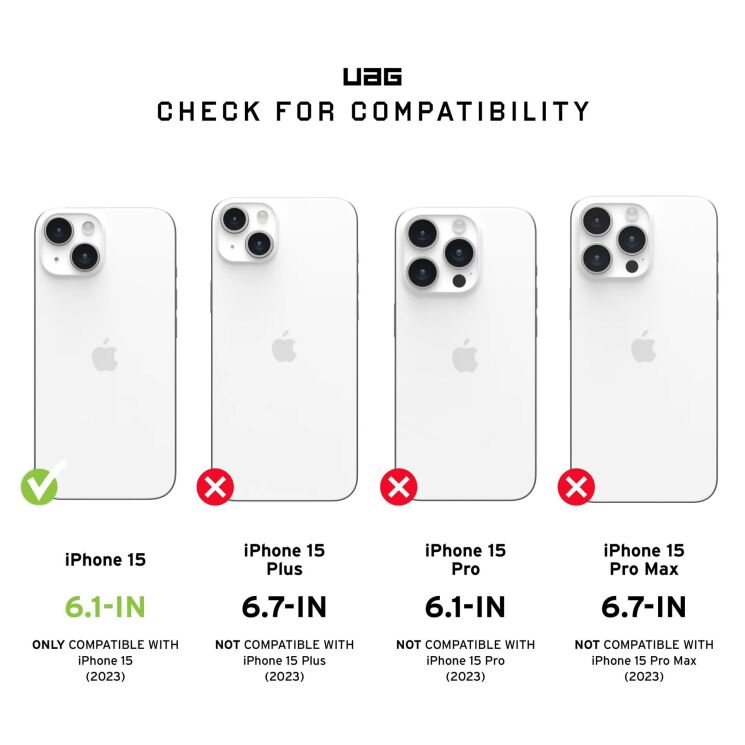 Захисний чохол URBAN ARMOR GEAR (UAG) Civilian MagSafe для Apple iPhone 15 - Black: фото 10 з 10