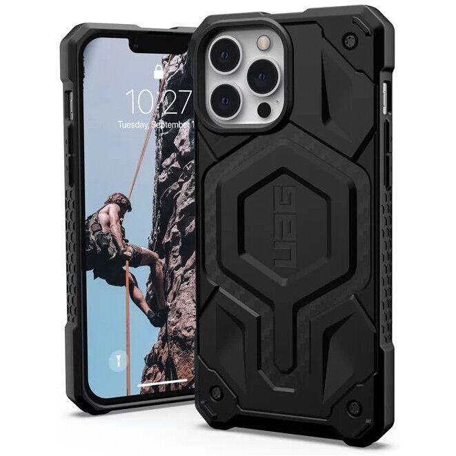 Захисний чохол URBAN ARMOR GEAR (UAG) Monarch Pro MagSafe для Apple iPhone 13 Pro (113541114242) - Carbon Fiber: фото 1 з 12