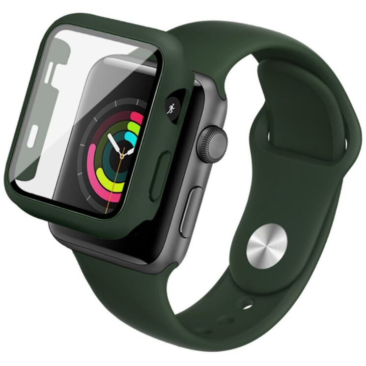 Захисний комплект IMAK Watch Strap + Case для Apple Watch 38 mm - Dark Green (251851DG) Захисний комплект IMAK Watch Strap + Case для Apple Watch 38 mm - Dark Green: фото 1 з 14